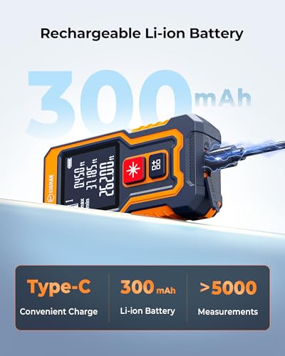 CIGMAN Mini Laser Measuring Tool, 262Ft Laser Tape Measure for Home&DIYers