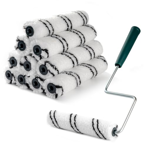 Paint Roller Covers, 10 Pack, 6 Inch, 3/8 Inch Nap - size: 6 inch paint roller 10 pack
