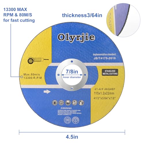 10 Pack 4 1/2 in Cut Off Wheel Cutting Wheels for Angle Grinders - style: 10 Pack
