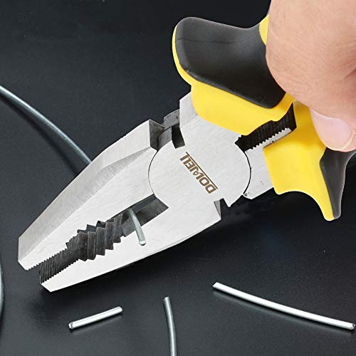 DOWELL Lineman's Pliers - 8 Inch Combination Pliers with Cutter | Nickel Chromium Steel Construction, Professional Handle, Upgraded version professional grips - size: 8" Lineman's Pliers