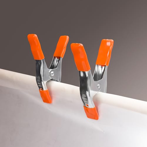 PONY 6" & 4" Heavy Duty Metal Spring Clamps with Protective Tips, 10-Piece | 2" & 1" Jaw Opening, Protective Handles and Tips, Metal Spring Clamps for Woodworking and DIY Projects - size: 6 Inch & 4 Inch 10-Piece