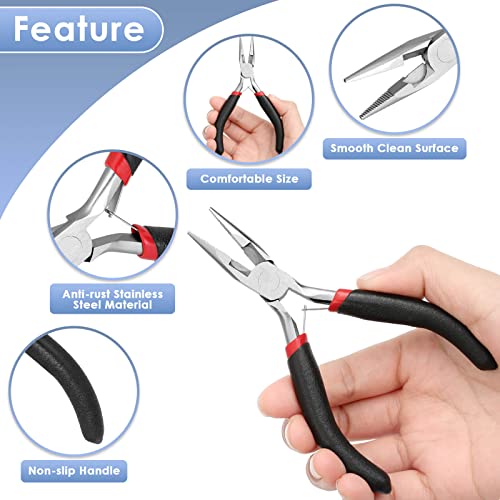 Billbotk Needle Nose Pliers For Jewelry Making, Long Nose Craft Pliers, Needlenose Pliers For Jewelry Making - style: Needle Nose Pliers