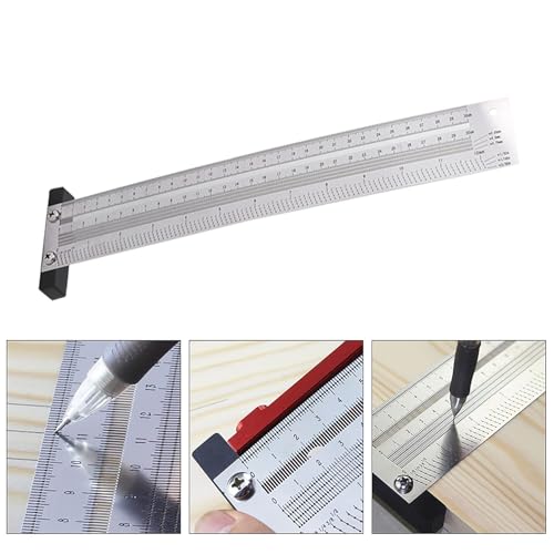 T Ruler Marking Gauge 12in Marking Line Ruler Stainless Steel