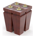 Wood Legs for Furniture 8 inch Heavy Duty Sofa Legs Square Brown Bed Legs Pack of 4, Sofa Replacement Parts, Dresser Leg, Cabinet Feet, Futon, Ottoman, Couch Legs, Couch Riser - color: Brown, size: 8"H*3.15"W