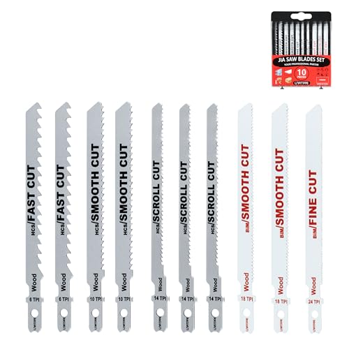 A14AK10 for Ryobi Jig Saw Blades Assortment, T-Shank Metal/Wood Cutting