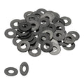 PATIKIL M6 Flat Washers 1/4" ID x 5/8" OD, 50 Pcs 304 Stainless Steel Metal Metric Washers Black Electroplated Flat Gasket Spacer for Screws and Bolts, Black - size: M6 x1/4"ID x 5/8"OD