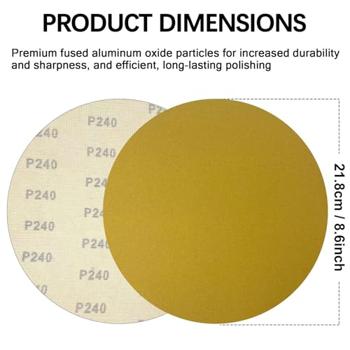 9 Inch Drywall Sanding Discs 240 Grit Set - size: 9 Inch 240 Grit Sanding Discs