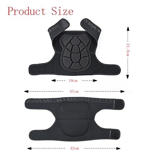 OTraki Gardening Knee Pads for Women & Men Knee Cushion for Kneeling | Adjustable High Elastic Soft Durable Kneepads for House Floor Cleaning, Gardening Maintain, Construction Work, Black L