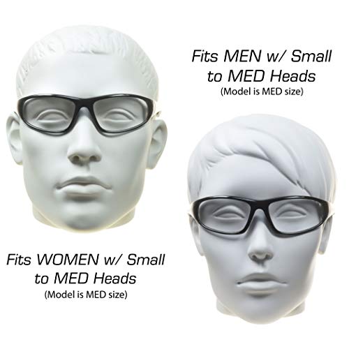 proSPORT Bifocal Safety Glasses ANSI Z87 Black Frame Clear Lens Safety Reading Glasses Men Women Industrial Work Protection - color: Clear - 1 Pair