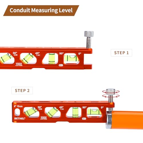BETHEL 6 Inch Magnetic Torpedo Level Aluminum Alloy Leveltool Orange - color: Orange 6in