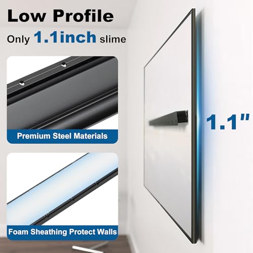 No Stud Drywall TV Wall Mount for 32-100 inch Extra Large TVs up to 180 lbs - size: Fit 32 to 100 inches TVs, style: 1 SET