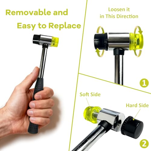 Small Rubber Mallet Hammer for Crafts- Small Rubber Hammer, Mini Mallet for Jewelry, Leather, Crafts, Woodworking, DIY, Furniture Assembly, etc. - size: 25mm