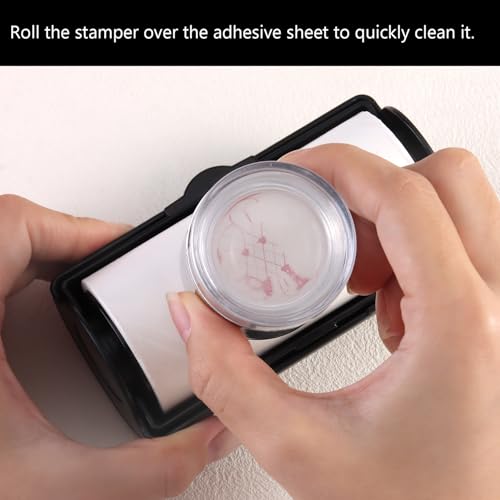 Nail Stamper Cleaner Roll, Sticky Lint Remover for Stampers - color: Black