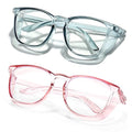 Safety Glasses Goggles for Women Girls Anti Fog Protective Eyewear Glasses - color: Blue +Pink