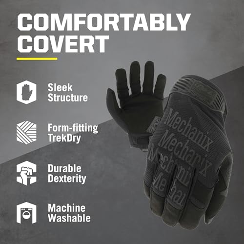Mechanix Wear Original Tactical Covert Gloves, Small - color: Black, size: Small