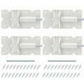 Self Closing Gate Hinges Heavy Duty, 90 Degree Adjustable, 4Pcs - color: White(2pcs)