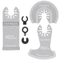 3 Pcs Diamond Oscillating Tool Blades, Professional Multi-tool Blades Kit for Grout Removal, Concrete, Bricks and Tiles - size: B-3 PCS