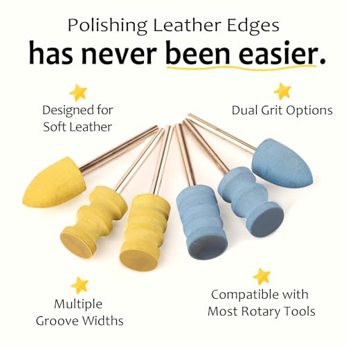 Leather Burnishing Bits for Rotary Tools – Precision Edge Finishing