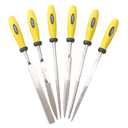 Diamond Needle File Set (6 PIECE Set) 4x160mm - color: Alloy Steel, size: 4x160mm
