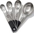 OXO Good Grips 4 Piece Stainless Steel Measuring Spoons with Magnetic Snaps - size: 4 count, style: Spoons