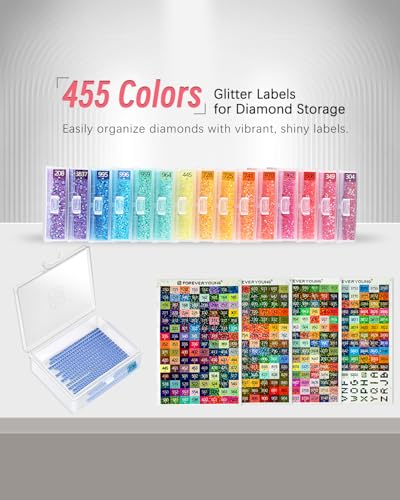 forever young 45PCS Diamond Painting Storage Containers Trays - size: 45pcs Storage set