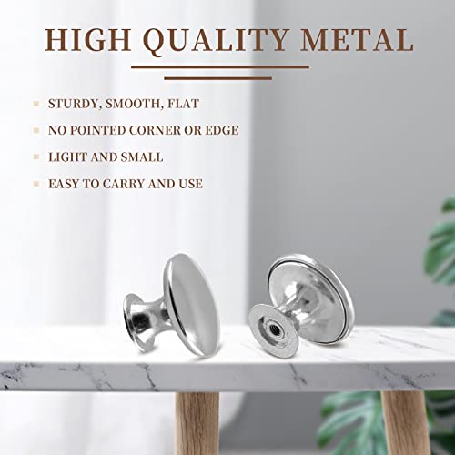 Silver Cabinet Knobs 1.18" Diameter, 12 Pcs - color: Silver, size: 12 Pack