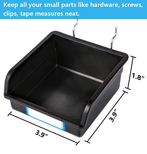 FRIMOONY Pegboard Hooks, with Bins, Peg Locks, for Organizing Various Tools, 204 PCS, 80 of Which are Locks - style: 204PCS