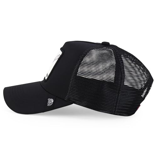 Trendy Apparel Shop 5 Panel Structured Tool Theamed Design Trucker Cap - color: Chainsaw Black