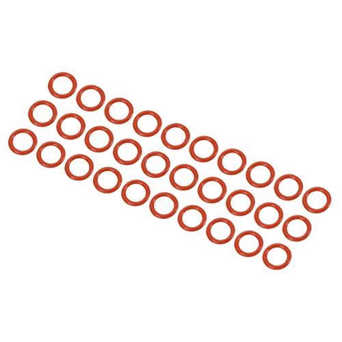 M METERXITY 30 Pack Silicone O-Rings - Garden Water Hose Rubber Sealing Gasket Ring, Soft & Elastic, Apply to Outdoor (5mmx7mmx1mm, Red) - size: 5mmx7mmx1mm