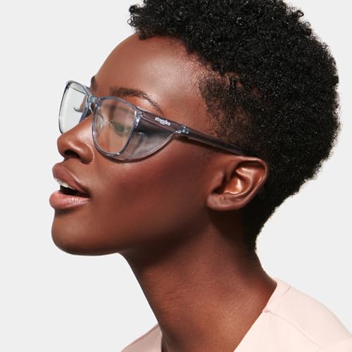Stoggles Square Z87.1 Certified Polycarbonate Safety Glasses, Anti-Fog - color: Sky Blue, size: Medium