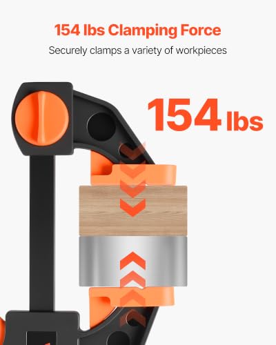 VEVOR Bar Clamps for Woodworking, 8-Pack, 6" and 12", with Spring Clamps, One-Handed Clamp/Spreader, 154 lbs Load Limit, Quick Release, Self-Locking Design, for Wood Working and Metal Working - size: 12"& 6" (8 Pack), style: Quick Grip