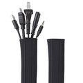 Hook and Loop Cable Sleeve by Wrap-It Storage - 48" x 4.5" (2-Pack) Black - size: 48 in (2-Pack)