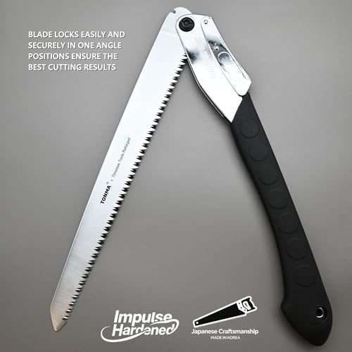 TONMA 14" Professional Folding Hand Saw Made in Korea, Large Teeth, TDE-637 - size: 14 inches (360mm)