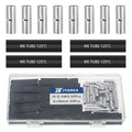 14-12 AWG Non Insulated Butt Connectors Crimps 14-12AWG with Heat Shrink Tube Pure Copper Wire Uninsulated Crimp Connector Splice for 14-12 Gauge Wiring (Pack of 100pcs) - style: 14-12 AWG