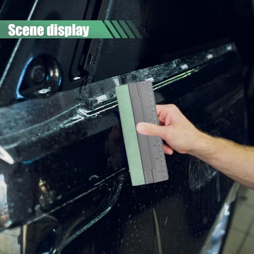 Vinyl Wrap Squeegee, Universal Car Wrapping Scraper with Ruler & Suede Felt Edge, Car Window Tint Film Installation Tool for Wallpaper Smoothing, Sign-Making Graphics Application (8 Inch) - size: 8 Inch