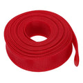 uxcell Expandable Sleeving, 1 1/2-inch 25ft Cable Sleeve, Red - color: Red, size: 1 1/2-inch x 25ft