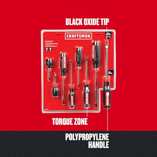 CRAFTSMAN Screwdriver Set, Bi-Material, 8 Piece Set (CMHT65075N) - style: Old Version