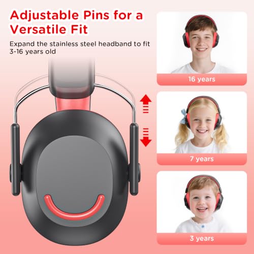 Link Dream Kids Ear Protection Ear Muffs SNR 30dB for Concert Shows Events - color: Black, size: 2 Pack