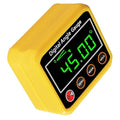Magnetic Digital Angle Finder Protractor Inclinometer - Cube Digital Level Angle Gauge with Magnetic Base and Backlight - Precision Level Box for Woodworking, Construction, Machinery, Masonry (yellow) - color: Yellow