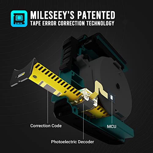 MiLESEEY DT20 Laser Tape Measure with APP, 3-in-1 Digital Measuring Tape Rechargeable, 130FT Laser Distance Meter, 16FT Digital Tape Measure Waterproof, Area/Volume/Measuring/Pythagorean Mode - color: Blue-App
