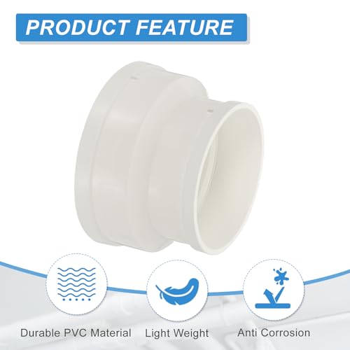 PATIKIL 200mm to 160mm Duct Reducer PVC Pipe Increaser Adapter Airflow Tube - size: 200mm to 160mm