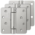 Luxbaro 3 Pack Self Closing Door Hinges 4 Inch, Adjustable Tension - color: Brushed Nickel-1/4'', size: 4" 3 Pack