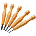WILLBOND 5 Pcs Linoleum Carving Tool Set Wood Handle Linocut,Classic - style: Classic