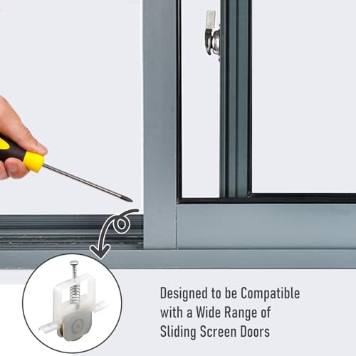 4 Pack Sliding Screen Door Roller Wheels,Steel Ball Bearing Replacement for B691 & B695,Fits for Columbia Doors