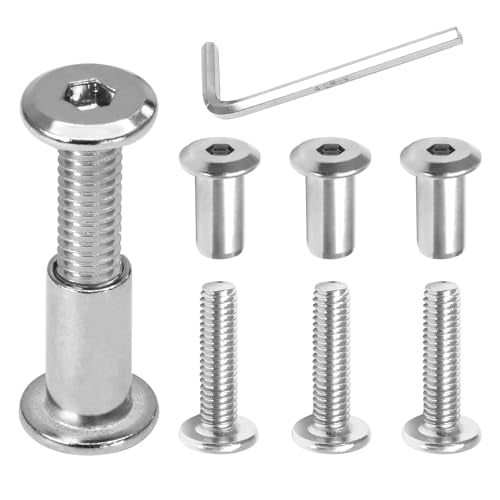 Biaungdo M6x30mm Silver Hex Drive Socket Cap Bolt, 15 Sets - color: Silver, size: M6x30mm