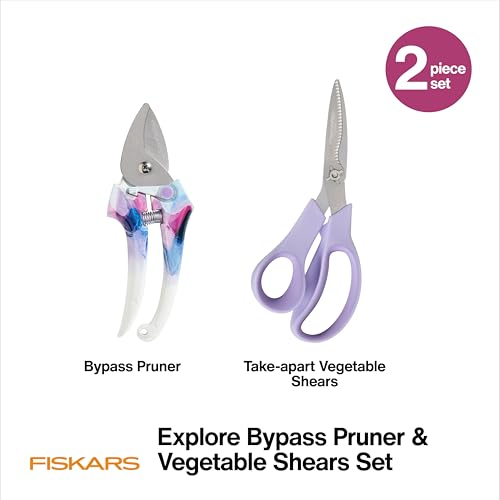 Fiskars 2-Piece Garden Tool Set, Pruning Shears & Vegetable Scissors - style: Pruner & Veggie Shears Set