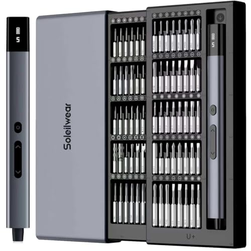 Soleilwear Electric Precision Screwdriver, 80pcs Mini Electric Screwdriver