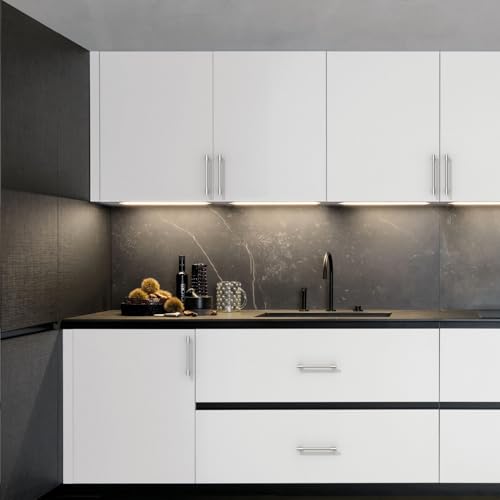 Brushed Nickel Knurled Cabinet Handles Kitchen Pulls 5 Inch 10 Pack - color: Brush Satin Nickel, size: 5" Hole Center
