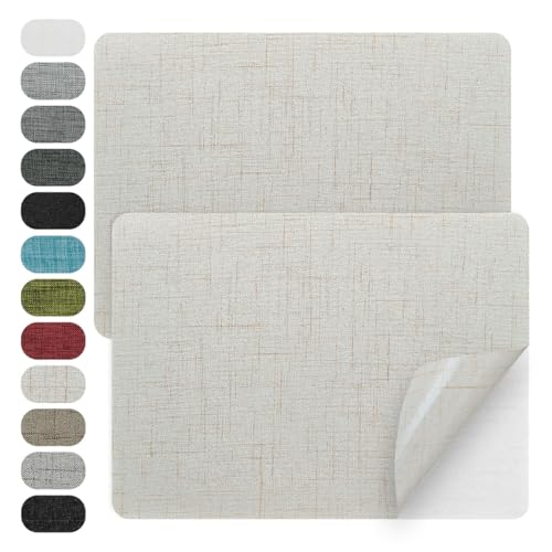 WILDREEDS 2 Pcs 8 x11 Inch Linen Repair Patches, Self-Adhesive Fabric Patch for Sofas, Couch, Furniture,Tote Bags, Car Seats (2.0 Beige) - color: 2.0 Beige