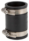 Rocky Mountain Goods 1-1/2” Flexible Pipe Coupling – Fits Sink Drains, Bathroom Tubs, Tailpieces, and Traps – No-Hub Rubber Coupler with Stainless Steel Clamps – Works with PVC, Cast Iron, and Steel